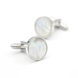 Shell Cuff Links Round Copper Material Cufflinks