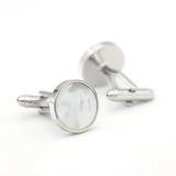 Shell Cuff Links Round Copper Material Cufflinks