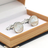 Shell Cuff Links Round Copper Material Cufflinks