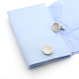 Shell Cuff Links Round Copper Material Cufflinks