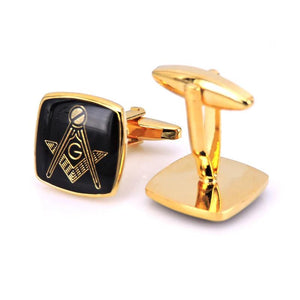 Stainless Steel Enamel French Masonic Cufflinks