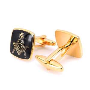 Stainless Steel Enamel French Masonic Cufflinks