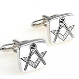 Stainless Steel Enamel French Masonic Cufflinks
