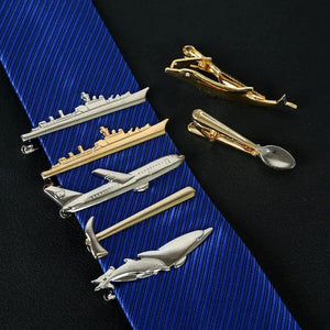 Men's Stainless Tie Clip Classic Copper Tie Bar Enamel Collar Pin Crystal