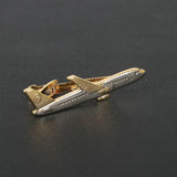 Men's Stainless Tie Clip Classic Copper Tie Bar Enamel Collar Pin Crystal