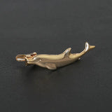 Men's Stainless Tie Clip Classic Copper Tie Bar Enamel Collar Pin Crystal