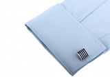 iGame 1 Pair Men's Cuff Links 4 Colors Red Pink Brass Stripes Business