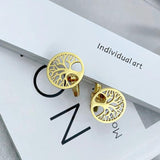 Life Tree Stainless Steel Personalized Cufflinks