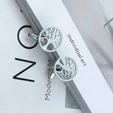 Life Tree Stainless Steel Personalized Cufflinks