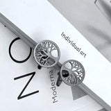 Life Tree Stainless Steel Personalized Cufflinks