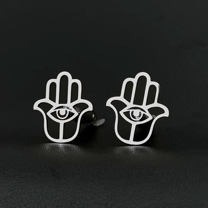 Hand of Fatima Jamsa Cufflinks for Men Jewish Jewelry