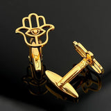 Hand of Fatima Jamsa Cufflinks for Men Jewish Jewelry