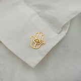 Hand of Fatima Jamsa Cufflinks for Men Jewish Jewelry