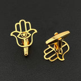Hand of Fatima Jamsa Cufflinks for Men Jewish Jewelry