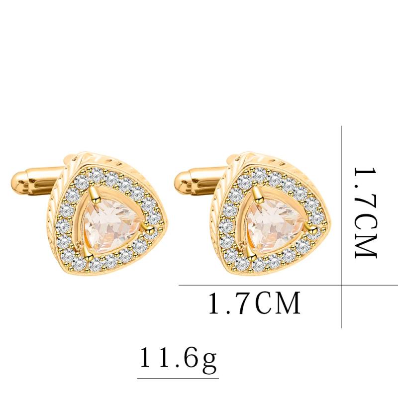Zircon Crystal Cufflinks Heart Lawyers Cuff Links