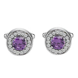 Zircon Crystal Cufflinks Heart Lawyers Cuff Links