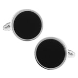 Copper Round Cufflinks - Men's Enamel Shirt Cuff Links