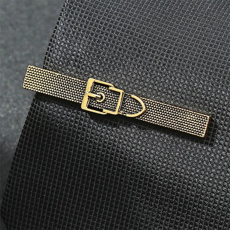 Gold Metal Men Tie Clip Watch Chain Stainless Steel Jewelry