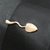 Gold Metal Men Tie Clip Watch Chain Stainless Steel Jewelry