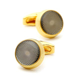 Personalized Round Golden Cufflinks for Men XK22S069