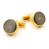 Personalized Round Golden Cufflinks for Men XK22S069