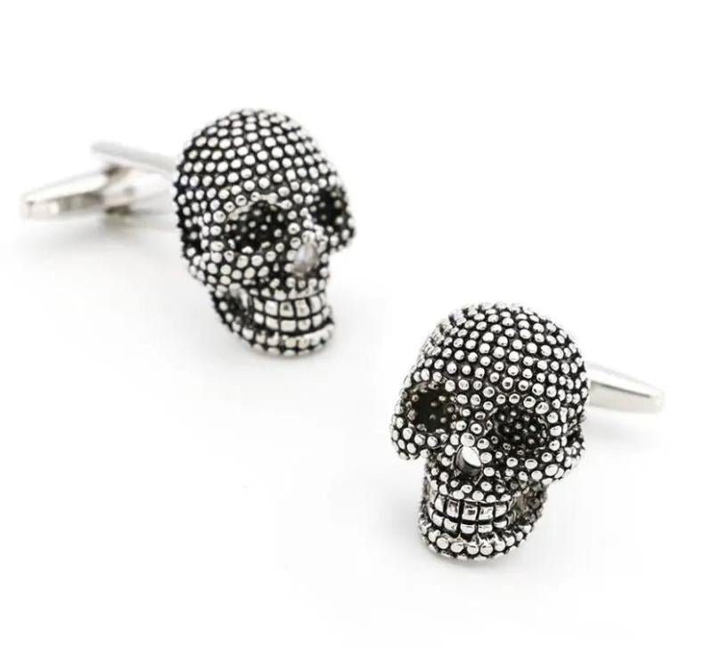 iGame Skeleton Cuff Links Brass Material 3D Skull