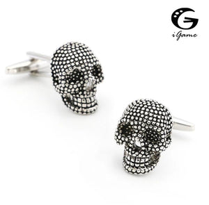 iGame Skeleton Cuff Links Brass Material 3D Skull
