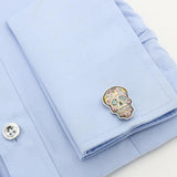 iGame Skeleton Cuff Links Brass Material 3D Skull