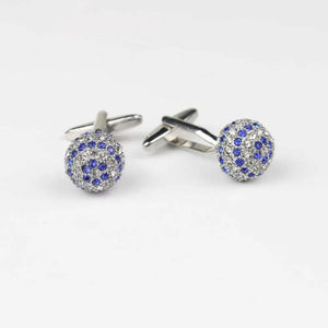 Gem Brass Cufflinks Imitated Crystal Golden Cuff Buttons Jewelry