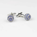 Gem Brass Cufflinks Imitated Crystal Golden Cuff Buttons Jewelry