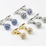 Gem Brass Cufflinks Imitated Crystal Golden Cuff Buttons Jewelry