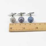 Gem Brass Cufflinks Imitated Crystal Golden Cuff Buttons Jewelry