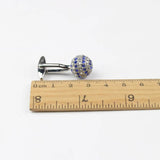 Gem Brass Cufflinks Imitated Crystal Golden Cuff Buttons Jewelry