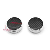 2 Pcs Round Carbon Fiber Cufflinks for Men