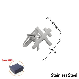 Orthodox Cross Cufflinks Stainless Steel Wedding Gift