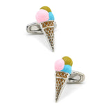 Men's Ice Cream Cufflinks Novelty Food Muti-color Brass Cuff Links