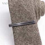 Elegant Wooden Metal Tie Clips Men Accessories Business Banquet Gift