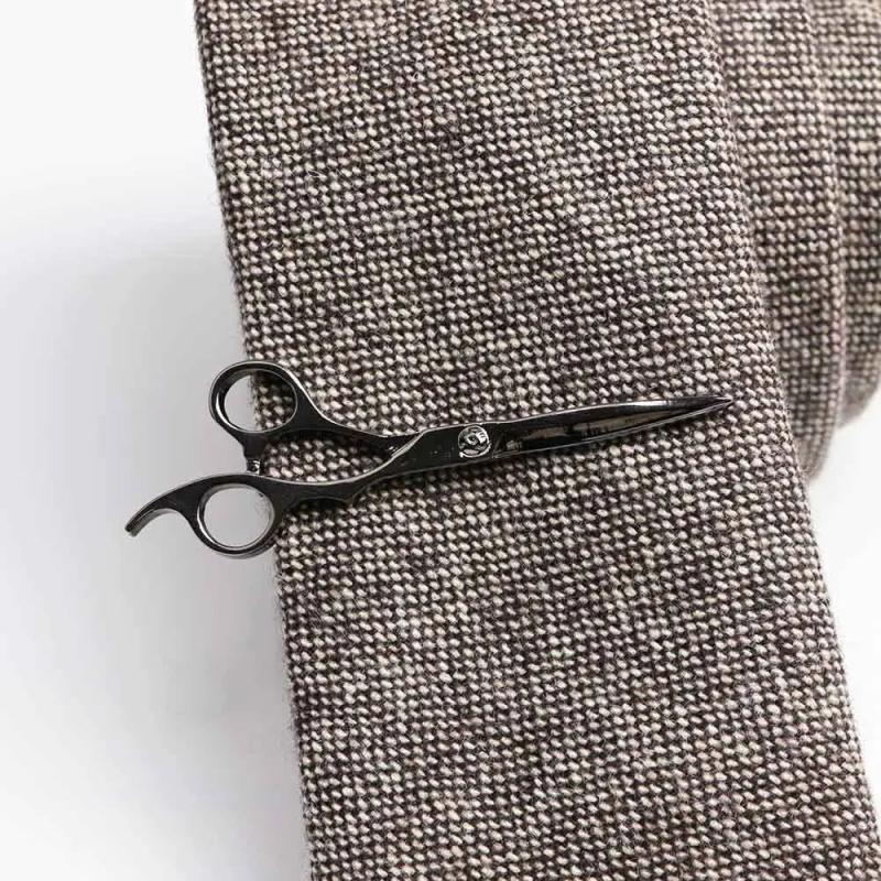 Copper Stainless Clips Feather Beard Metal Clamp Necktie Clasp Tie Bar Holder
