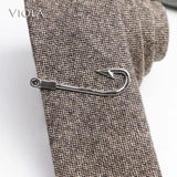 Copper Stainless Clips Feather Beard Metal Clamp Necktie Clasp Tie Bar Holder