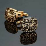 Vintage Embossed Pattern Cufflinks for Men
