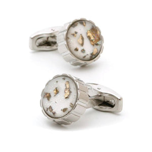 Personalized Round Button Cufflinks XK22S063