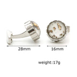 Personalized Round Button Cufflinks XK22S063