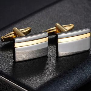 Geometric Copper Cufflinks French Shirt Jewelry Gift