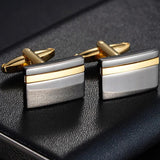 Geometric Copper Cufflinks French Shirt Jewelry Gift