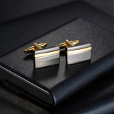Geometric Copper Cufflinks French Shirt Jewelry Gift