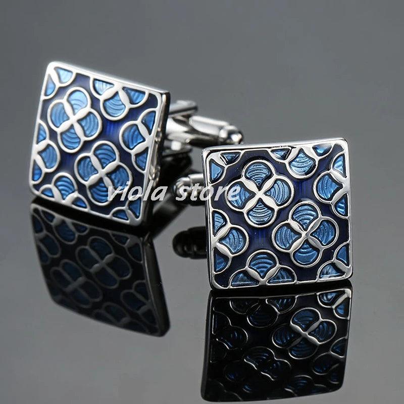Noble Royal Green Stainless Cufflinks Men's Jewelry Business Wedding