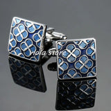 Noble Royal Green Stainless Cufflinks Men's Jewelry Business Wedding