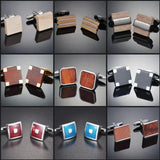 Wooden Copper Men's Cufflinks Gift for Wedding Party