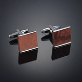 Wooden Copper Men's Cufflinks Gift for Wedding Party