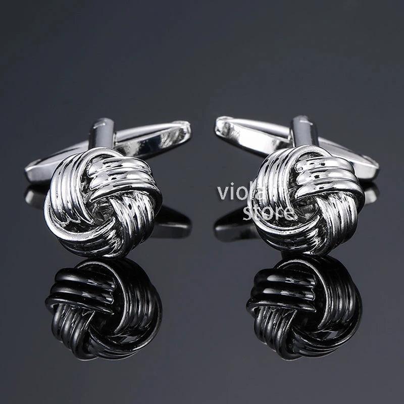 Copper Plated Cufflinks Stainless Steel Wedding Classic Gentleman Tie Bar